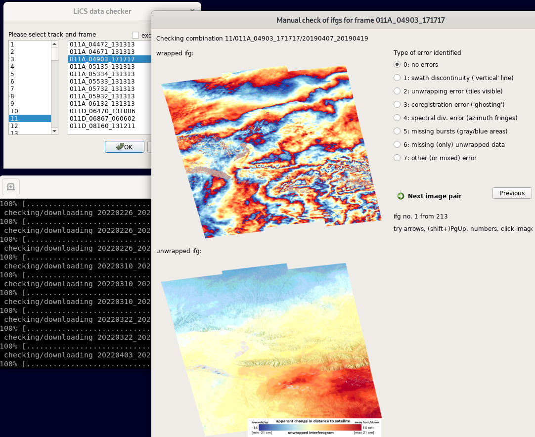 Main window of lics_checker